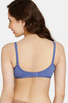 Rosaline Everyday Double Layered Non-Wired 3/4th Coverage T-Shirt Bra - Amparo Blue — thumbnail 2